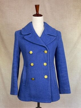 J Crew Wool Coat Cobalt Blue